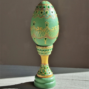 light green egg with stand