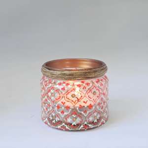 orange Alhambra candle holder