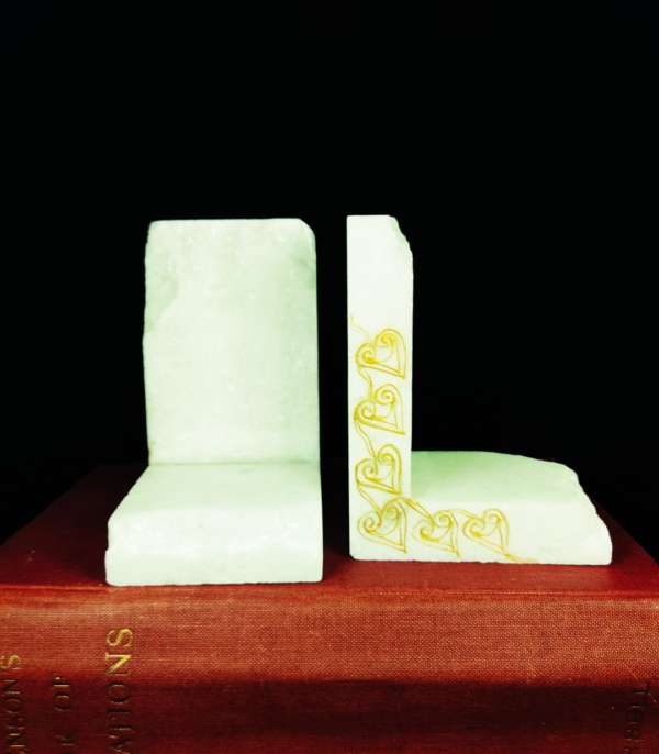 Naxos white bookends